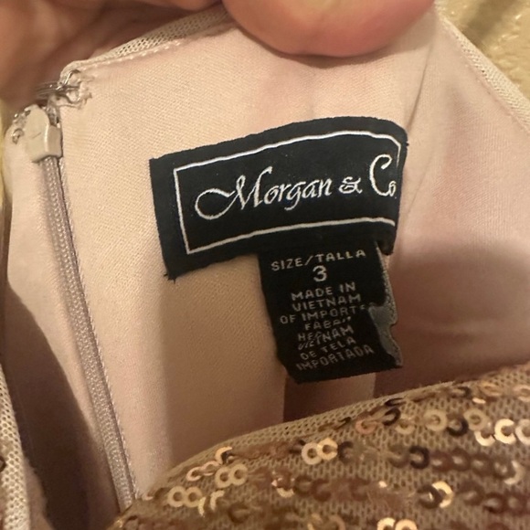 Morgan & Co. Sparkling Gold Mini Dress - Picture 4 of 4